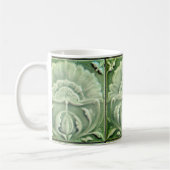 Jugendstil-Jugendstil-Blume Fliesen Design Grün Kaffeetasse (Links)