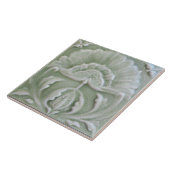 Jugendstil-Jugendstil-Blume Graugrün Fliese (Seite)
