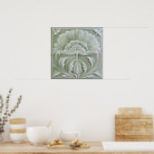 Jugendstil jugendstil Blume Kachel-Oberfläche Poster (Küche)