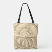 Jugendstil-Jugendstil-Blume-Ziegelgold Tasche (Rückseite)