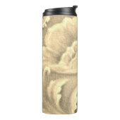 Jugendstil-Jugendstil-Blume-Ziegelgold Thermosbecher (Nach links gedreht)