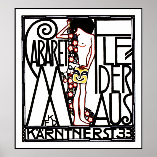 Jugendstil - Jugendstil-Poster: Cabaret Fledermas Poster (Vorne)