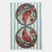 Jugendstil-Kardinal Geschirrtuch (Vertikal)