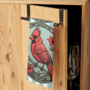 Jugendstil-Kardinal Geschirrtuch