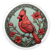 Jugendstil-Kardinal Keramikknauf (Vorderseite)