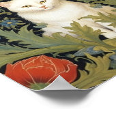 Jugendstil-Katze im Garten Poster (Ecke)