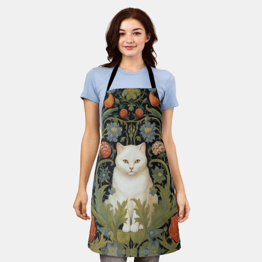 Jugendstil-Katze im Garten Schürze (Getragen)
