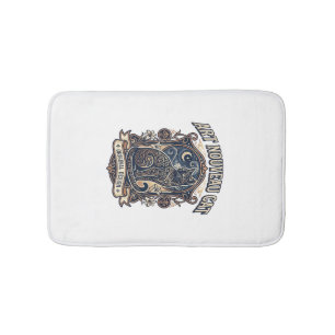 Jugendstil-Katze Katze Jugendstil Vintage-Vektorku Badematte