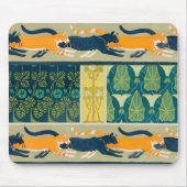 Jugendstil-Katzen und Blume Mousepad (Vorne)