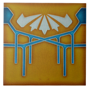 Jugendstil-Keramik Feuerstelle Wand Tile Fliese