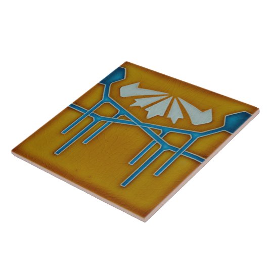 Jugendstil-Keramik Feuerstelle Wand Tile Fliese (Seite)