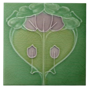Jugendstil-Keramik Feuerstelle Wand Tile Fliese