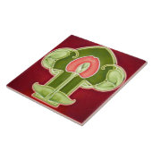 Jugendstil-Keramik Feuerstelle Wand Tile Fliese (Seite)