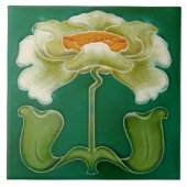 Jugendstil-Keramik Feuerstelle Wand Tile Fliese (Vorderseite)