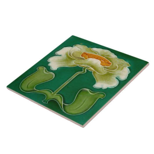 Jugendstil-Keramik Feuerstelle Wand Tile Fliese (Seite)