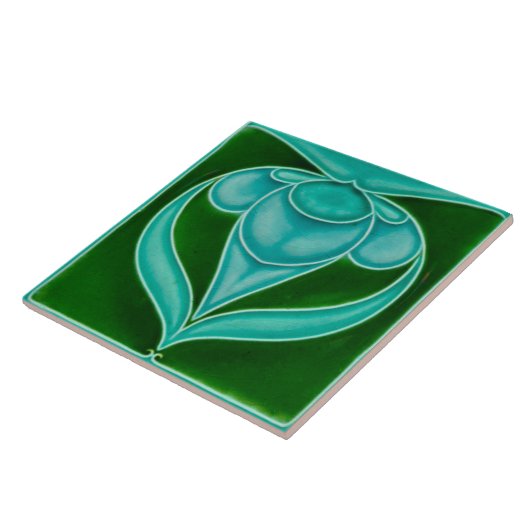 Jugendstil-Keramik Feuerstelle Wand Tile Fliese (Seite)