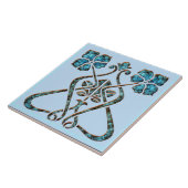 Jugendstil-Keramik Fliese (Seite)