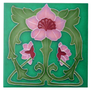 Jugendstil-Keramik-Kaminwandfliese Fliese