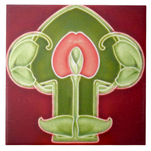 Jugendstil-Keramik-Kaminwandfliese Fliese