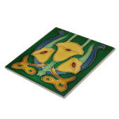 Jugendstil Keramik Mauer, Tile Fliese (Seite)