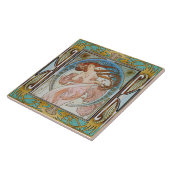Jugendstil-Keramik Tile Alphose mucha Design 13 Fliese (Seite)