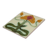 Jugendstil-Keramik Tile - Blume Fliese (Seite)
