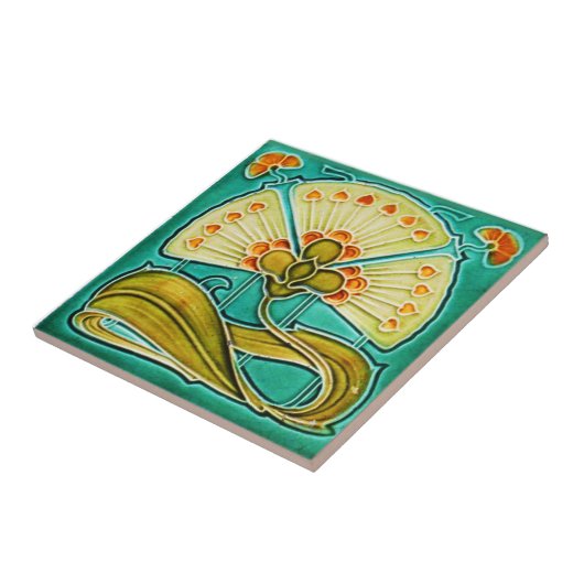 Jugendstil Keramik Tile. Bluthochdruck Fliese (Seite)