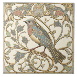 Jugendstil-Keramik Tile mit Mosaik Bird Design Fliese