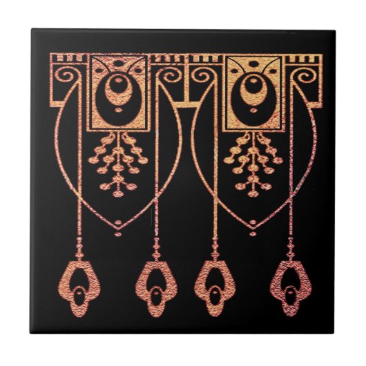 Jugendstil-Keramik Tile (Stil 1) Fliese (Vorderseite)