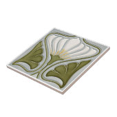 Jugendstil-Keramik Wand Tile Light White BG Fliese (Seite)