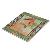Jugendstil Keramikfliese Alphonse Mucha Design 03 (Seite)