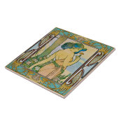 Jugendstil Keramikfliese Alphonse Mucha Design 08 (Seite)