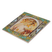 Jugendstil Keramikfliese Alphonse Mucha Design 10 (Seite)