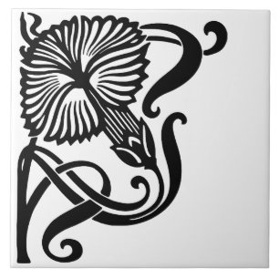 Jugendstil-Keramikfliese Fliese