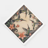 Jugendstil-Kolibri Serviette (Ecke)