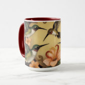 Jugendstil-Kolibri-Tableau Tasse (Vorderseite Links)