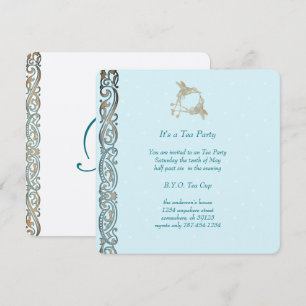 Jugendstil Kolibri-Teeparty-Einladungen Einladung
