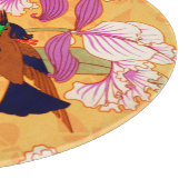 Jugendstil-Kolibri und orchide Blume Schneidebrett (Ecke)