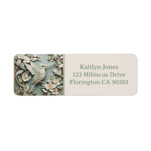 Jugendstil Kolibri Vogel Creme & Minze