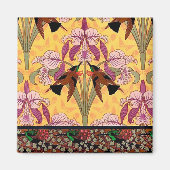 Jugendstil-Kolibris und Blume Magnet (Vorne)