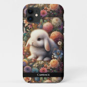 Jugendstil-Kunst Bunny Flower Garden Case-Mate iPhone Hülle (Rückseite)