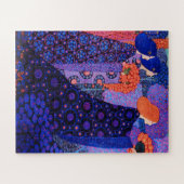 Jugendstil-Kunst, Dante, Weibchen, Morris, farbenf Puzzle (Horizontal)