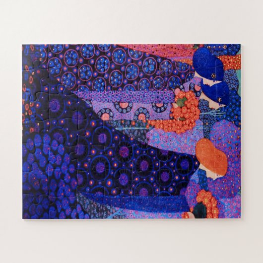 Jugendstil-Kunst, Dante, Weibchen, Morris, farbenf Puzzle (Horizontal)