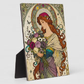 Jugendstil-Kunst mit Staffelei Fotoplatte (Seite)