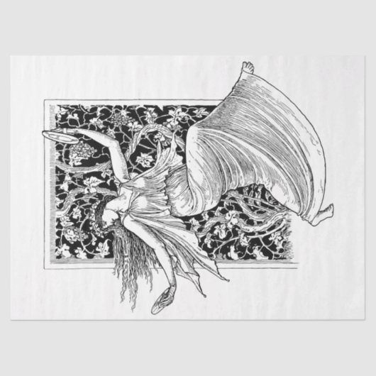 Jugendstil-Lady 18 Dekoupage Tissue Seidenpapier (Vorderseite)