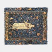 Jugendstil Lady Blume Bird Rabbit Fleece Blanken (Vorderseite (Horizontal))