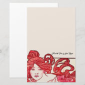 Jugendstil-Lady Mucha-Moschee Briefpapier (Vorne/Hinten)