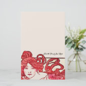 Jugendstil-Lady Mucha-Moschee Briefpapier (Stehend Vorderseite)