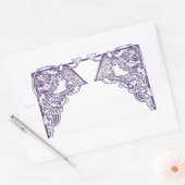 Jugendstil-Ladys individuell anpassbar Rechteckiger Aufkleber (Umschlag)