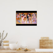 Jugendstil lebhafte Farben 4 Saisons Frauen Poster (Küche)